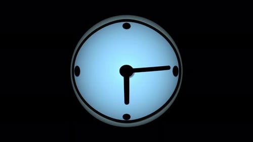 Clock's hand speed spinning. Time lapse clock animation. A 36