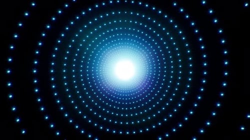 Blue Glitter Rotation Loop 4K