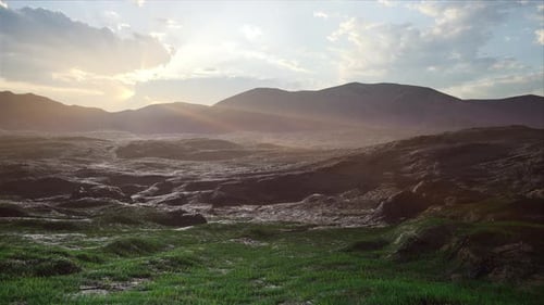 Natürliche Landschaft mit Sonnenuntergang 4K