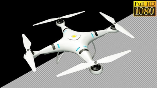 Quadcopter-Drohne auf Alpha-Kanal-Loops V1