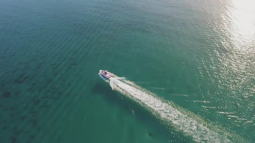 Ships Wake Top View