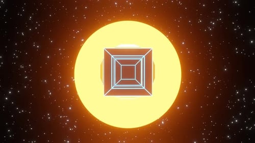 Mirror Cube in Open Space