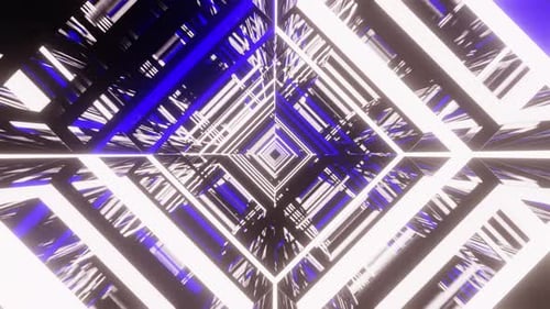 Túnel de fundo de prisão azul de inverno Vj Loop 4K
