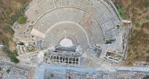 Vue aérienne du Grand Théâtre d'Éphèse