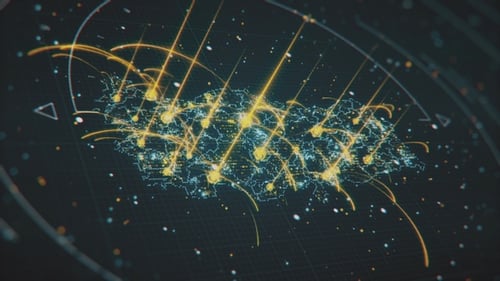 Global Network Connection Map Data Flow Animation