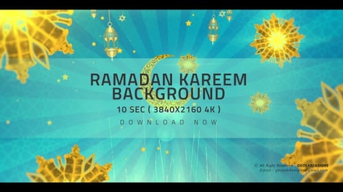 Ramadan or Eid Mubarak Decorative Animated Background