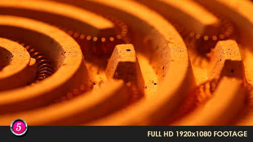 Close Up of an Orange Heating Element