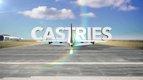 Capitales et villes d'atterrissage d'avion commercial Castries