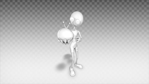 3D-Zeichentrickfilm Mann - Fernsehsendung