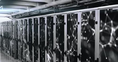 Network of connections over server room