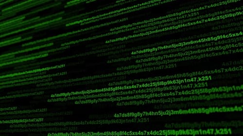 Binary code abstract technology background.