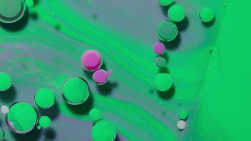 Colorful Green Pink Bubbles Surface Wallpaper Themes Background Multicolor Space Universe Concept