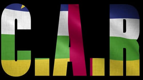 Drapeau de la C.A.R dans le nom du pays