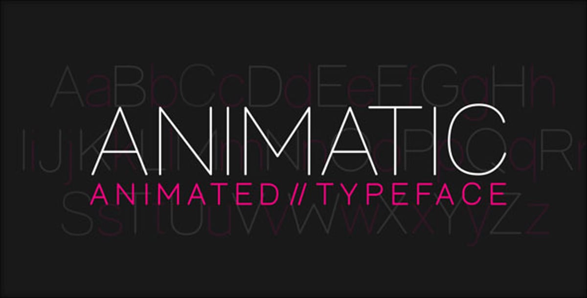 Animatic - Animated Typeface, Elements ft. animated typeface & font ...