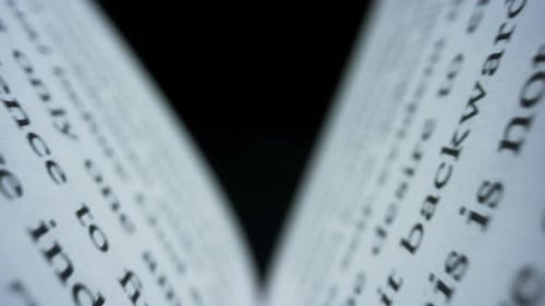 Close Up Pages Turning of a Book