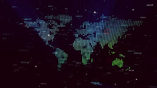 Dados digitais do mapa mundial