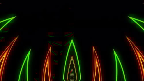 Abstract Multicolor Light Blinking 4K 14