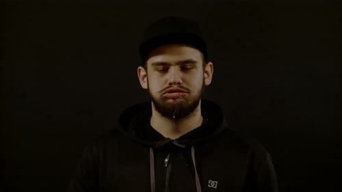 Man spitting, Ultra Slow Motion