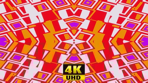 Vibrant Geometric Kaleidoscope Pattern Background Animation