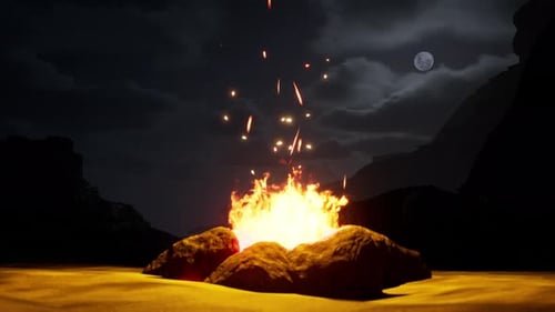 A Campfire In Nature