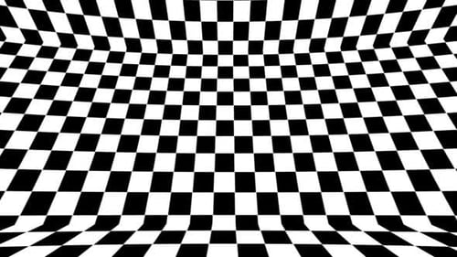 Seamless Looping Geometric Checkerboard Tunnel Background