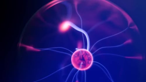 Mesmerizing Plasma Ball With Vibrant Light Tendrils