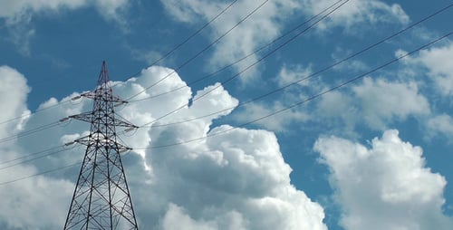 Electric Pole and Clouds