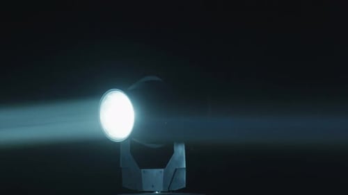 Moving Stage Lights on Dark Background