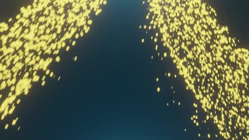 Luminous Fluid Particles Reveal Opener Animation
