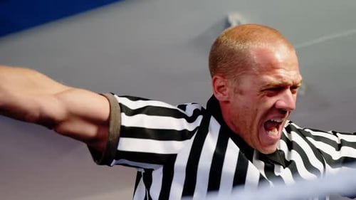 Aggressive referee shouting