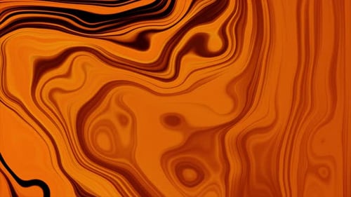Fluid Abstract Orange and Yellow Marbling Background Loop