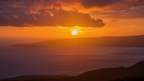 Sunset Over The Ocean