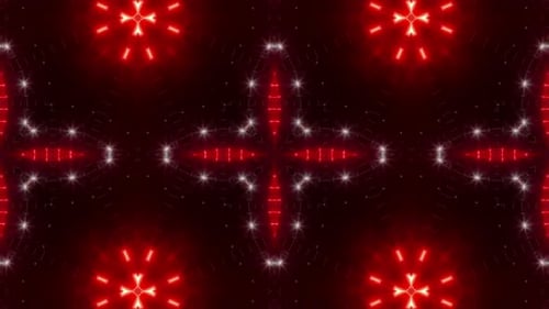Blinking Red and Blue Led Vj Light Kaleidoscope Loop 4K 10