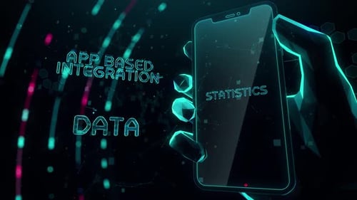 Futuristic Data Processing and Integration Technology Title Reveal