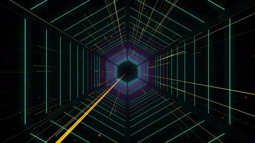 Neontunnel VJ Schleife Hintergrund