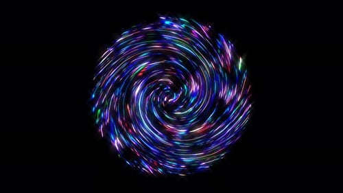 helle Punktkreisform, bunt, auf schwarzem Hintergrund