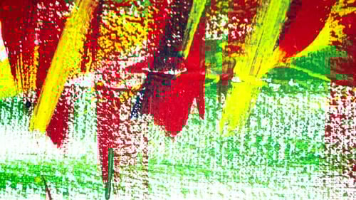 Fond à partir de différents traits de peinture rouge, jaune, verte et bleue