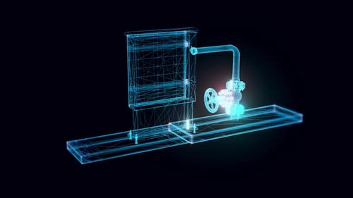 Water Fire Hose Cabinet Hologram Rotating Hd