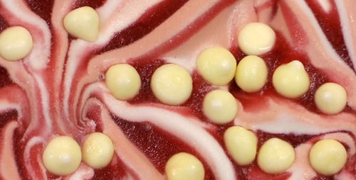 Close Up of Delicious Ice Cream with Candies