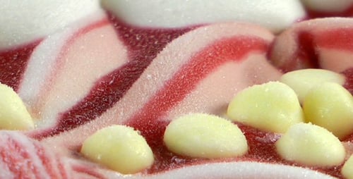 Delicious Swirled Ice Cream Dessert with Candies