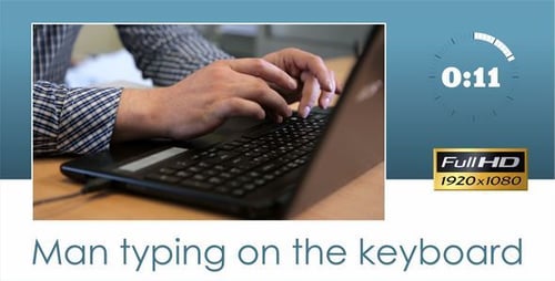 Man Typing on the Keyboard 2