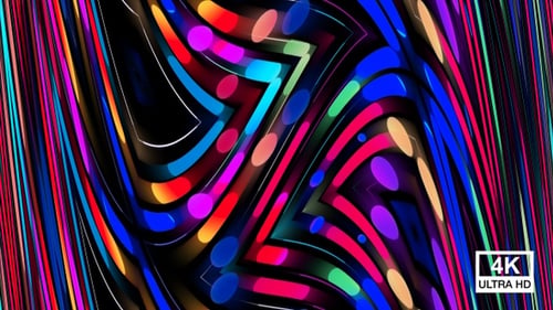 Vibrant Abstract Lines and Shapes Looping Background Animation