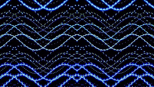 Abstract Futuristic Blue Light Wave Pattern Background