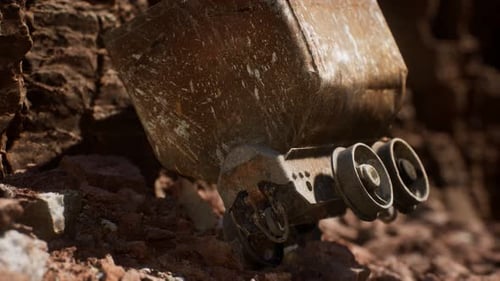 Un carro abandonado para una mina de oro utilizado para transportar minerales durante la fiebre del oro
