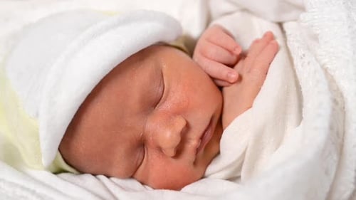 Peaceful Newborn Sleeping Soundly