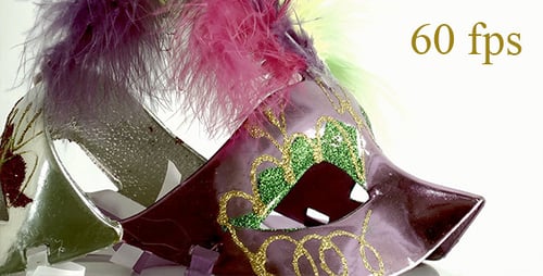 Sparkling Carnival Masks with Feathers and Glitter