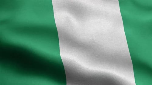 Realistic Waving Flag of Nigeria Animation