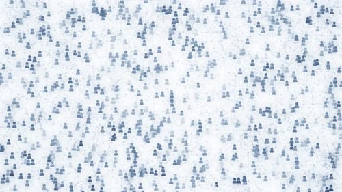 Abstract Network of Connecting People Icons Digital Background