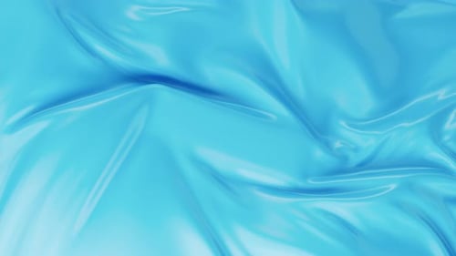 Abstract Blue Liquid Waves Fabric Flowing Motion Background