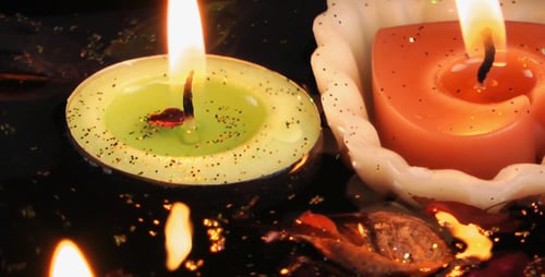 Candles and Dry Leaves on the Water 7
